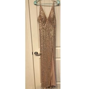 Gold sequin prom dress. Size 13